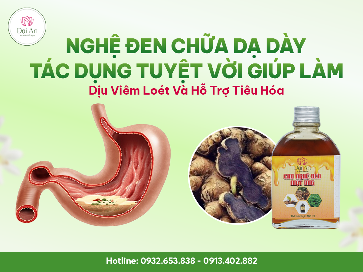 Nghệ Đen Chữa Dạ Dày – Tác Dụng Tuyệt Vời Giúp Làm Dịu Viêm Loét Và Hỗ Trợ Tiêu Hóa
