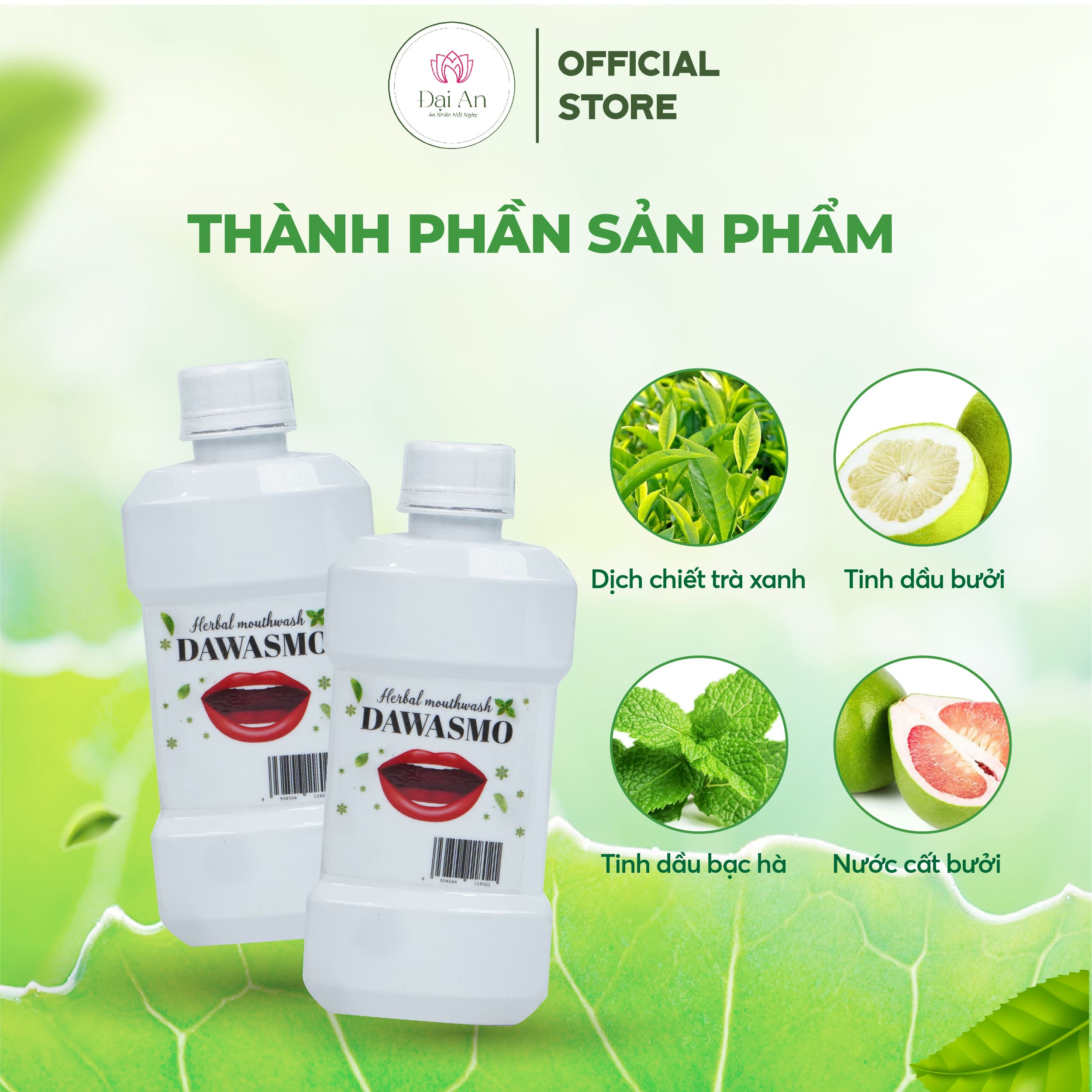 Nước súc miệng Dawasmo Đại An 200ml