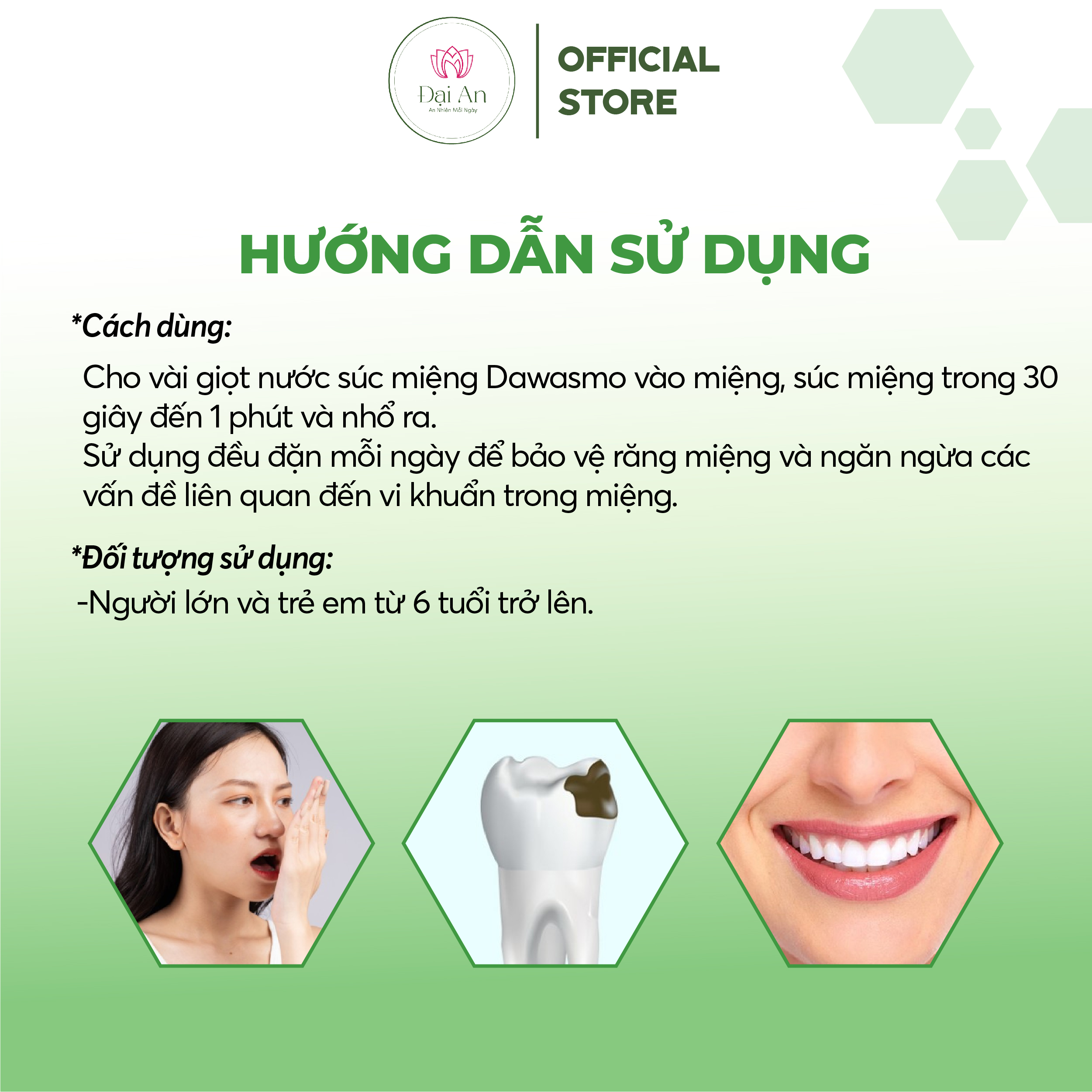Nước súc miệng Dawasmo Đại An 200ml