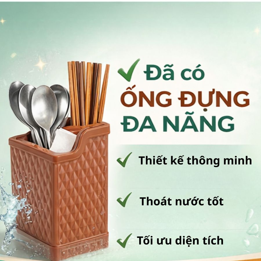 Khay Đựng Ống Đũa Bàn Ăn Tiện Ích, Chất Liệu Cao Cấp