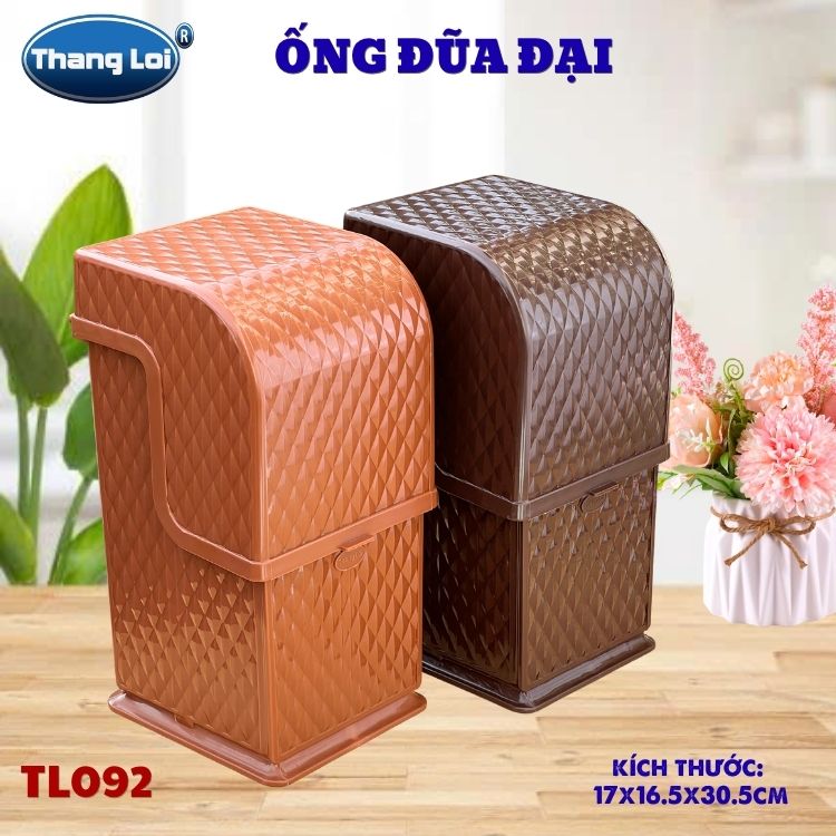Ống Đũa Đại TL-092 Có Nắp Đậy Thắng Lợi, Kệ Đựng Đũa Muỗng Nĩa Cho Nhà Hàng Quán Ăn Quán Phở