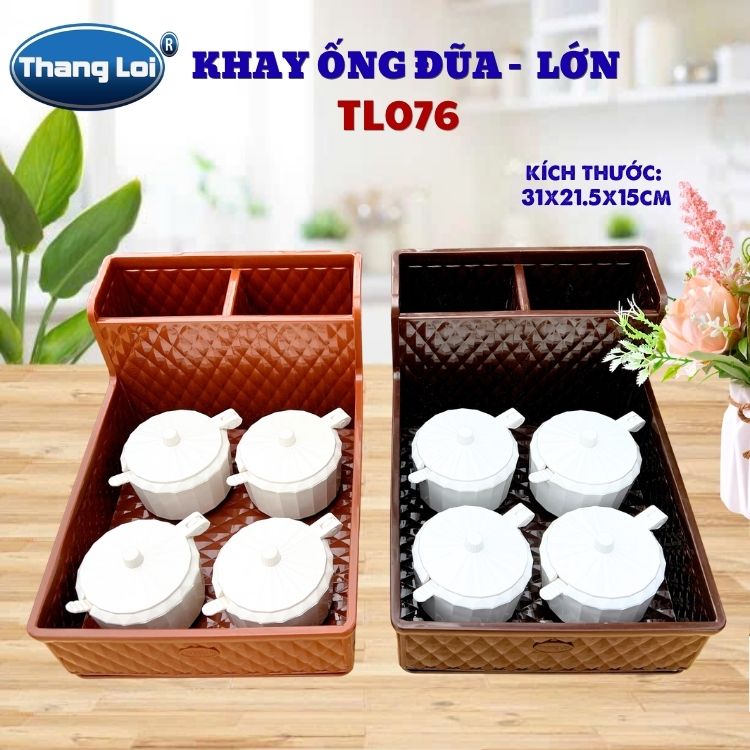 Khay Đựng Đũa Muỗng Nhà Hàng Quán Ăn Kèm Khay Gia Vị Size Lớn TL076