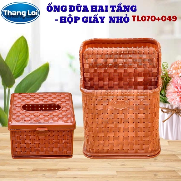 COMBO ỐNG ĐŨA 2 TẦNG + HỘP GIẤY NHỎ