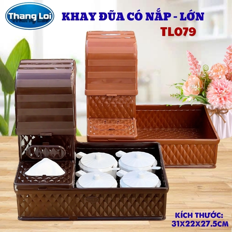 KHAY ĐŨA CÓ NẮP SIZE LỚN TL079