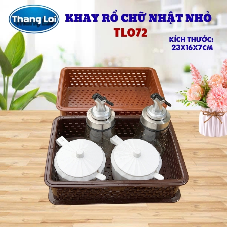 KHAY RỔ CHỮ NHẬT - NHỎ TL072