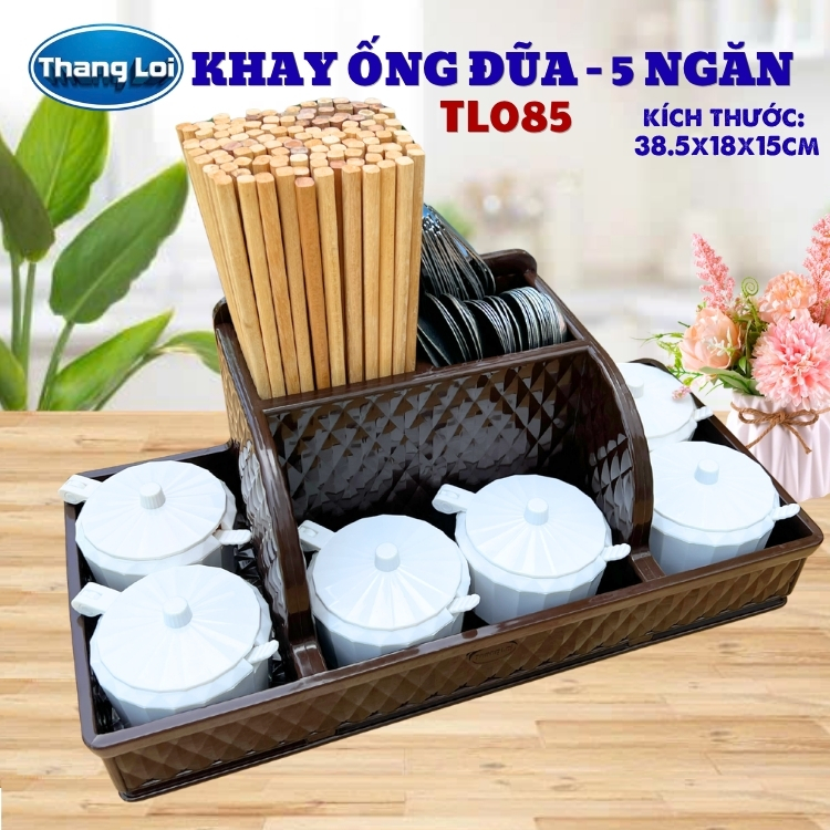Khay đa năng nhựa thắng lợi đựng đũa muỗng, văn phòng phẩm, đồ nails TL085