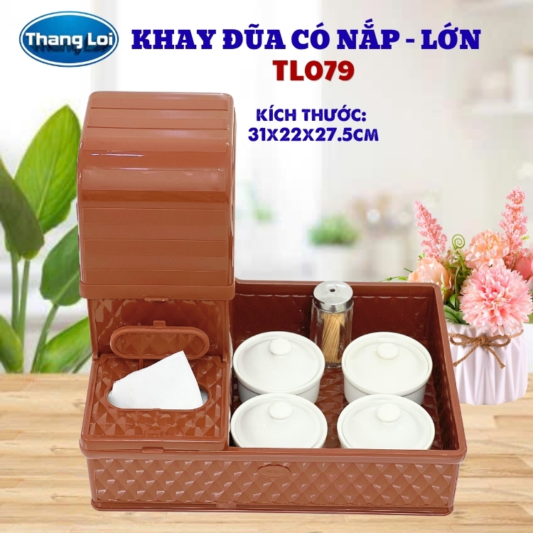 KHAY ĐŨA CÓ NẮP SIZE LỚN TL079