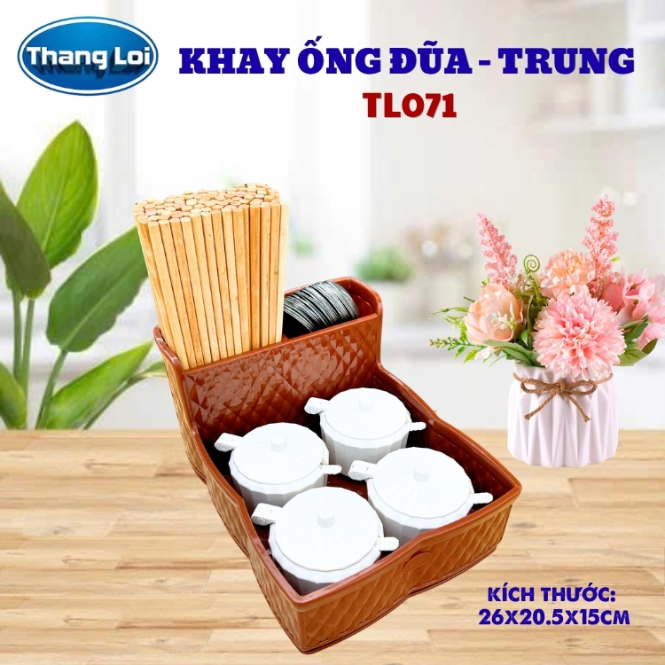 Khay Đựng Đũa Muỗng Nhà Hàng Quán Ăn Kèm Khay Gia Vị Size Trung TL071