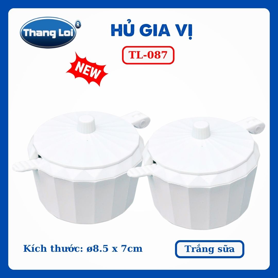 Hũ Đựng Gia Vị Có Muỗng 150ml Thắng Lợi TL-087 Nhựa PC Cao Cấp, Có Nắp Đậy - TL087