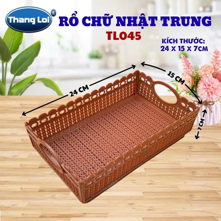 RỔ CHỮ NHẬT TRUNG TL045