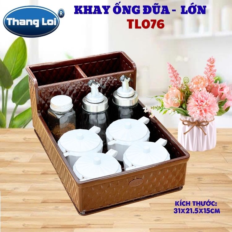 Khay Đựng Đũa Muỗng Nhà Hàng Quán Ăn Kèm Khay Gia Vị Size Lớn TL076