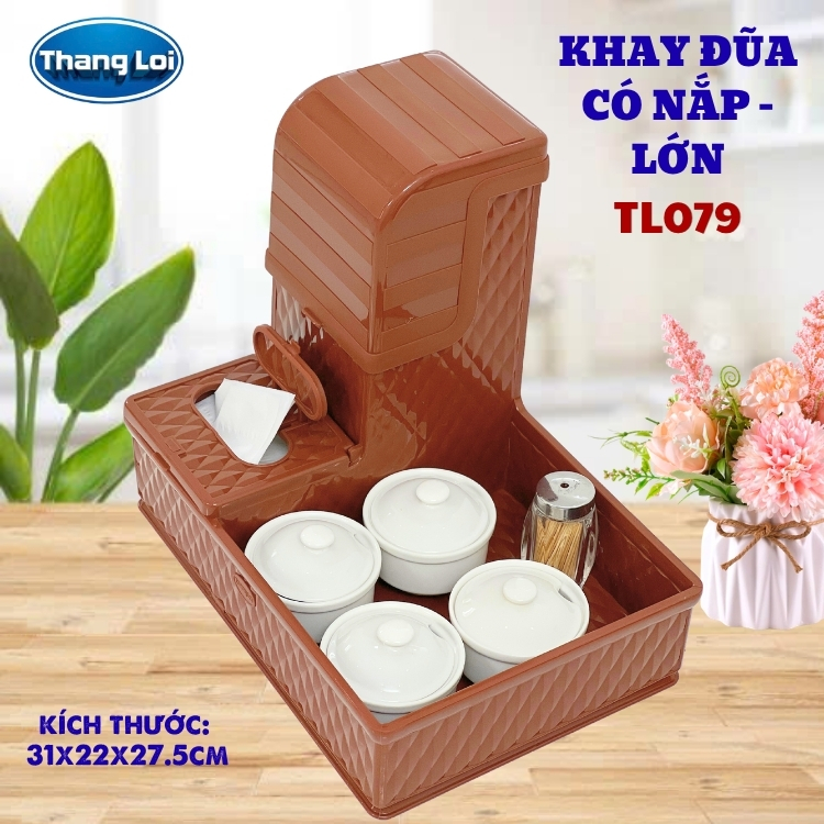 KHAY ĐŨA CÓ NẮP SIZE LỚN TL079