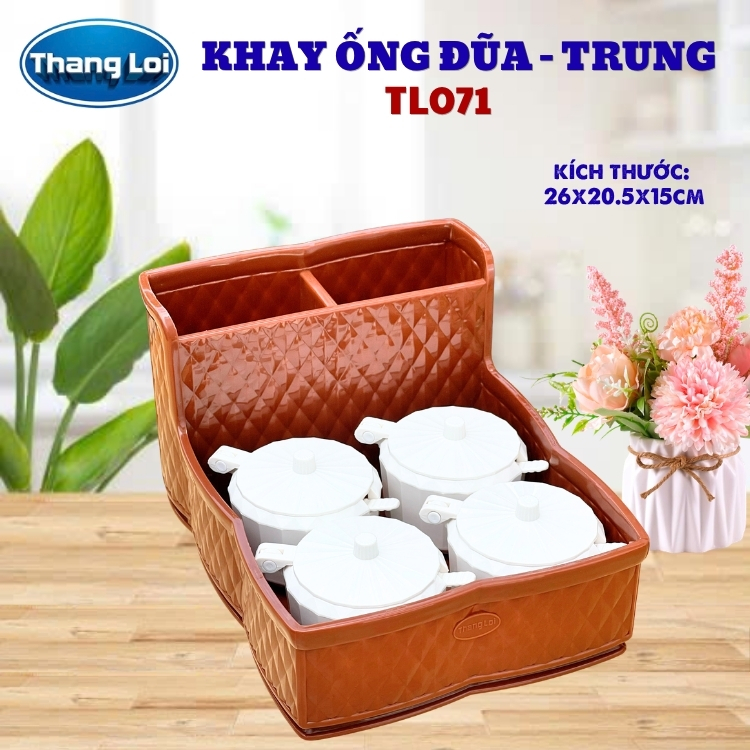 Khay Đựng Đũa Muỗng Nhà Hàng Quán Ăn Kèm Khay Gia Vị Size Trung TL071