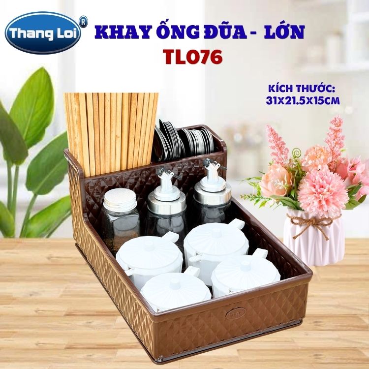 Khay Đựng Đũa Muỗng Nhà Hàng Quán Ăn Kèm Khay Gia Vị Size Lớn TL076