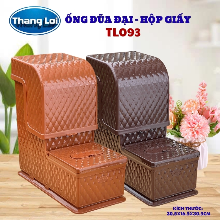 Ống Đũa Đại Kèm Hộp Giấy Ăn Thắng Lợi TL-093 Nhựa Cao Cấp, Hộp Đựng Đũa Có Nắp Để Bàn Ăn