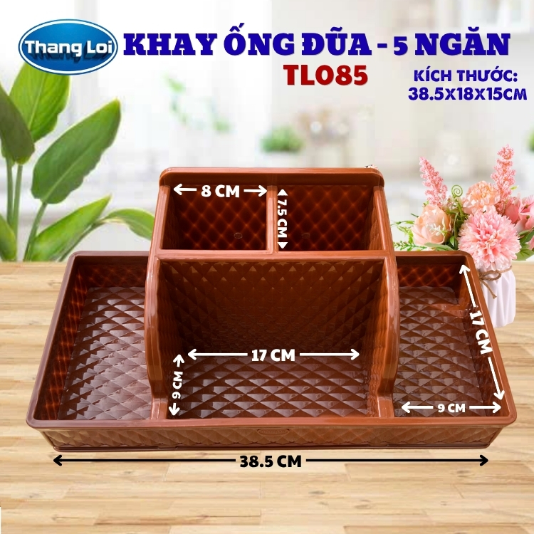 Khay đa năng nhựa thắng lợi đựng đũa muỗng, văn phòng phẩm, đồ nails TL085