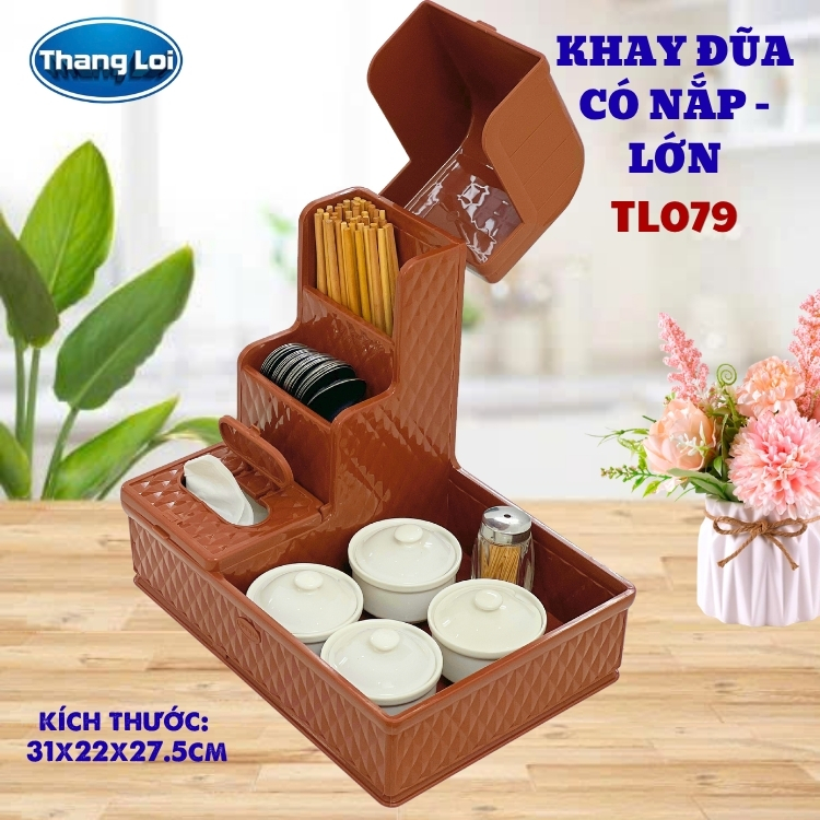 KHAY ĐŨA CÓ NẮP SIZE LỚN TL079
