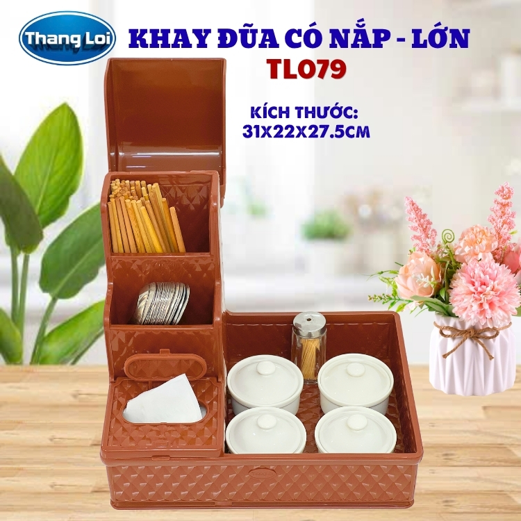 KHAY ĐŨA CÓ NẮP SIZE LỚN TL079