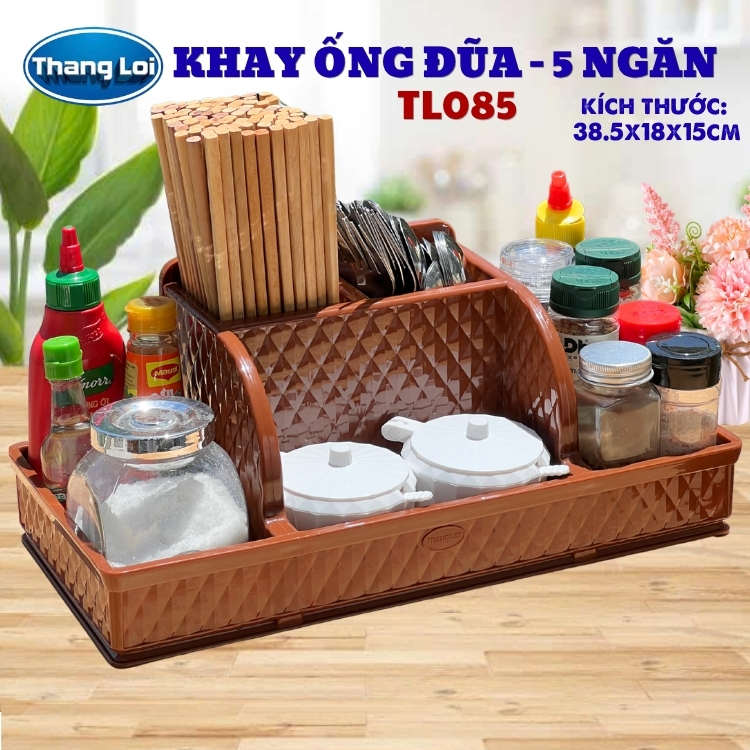 Khay đa năng nhựa thắng lợi đựng đũa muỗng, văn phòng phẩm, đồ nails TL085