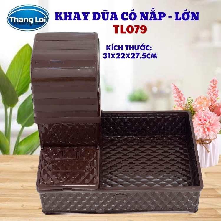 KHAY ĐŨA CÓ NẮP SIZE LỚN TL079