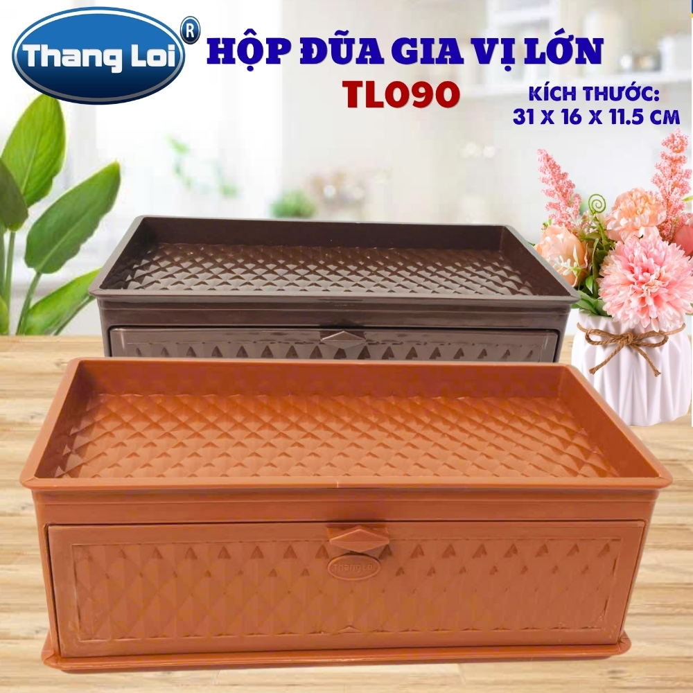 Hộp Đũa Gia Vị Lớn TL-090 Thắng Lợi, Khay Đựng Gia Vị Kèm Ngăn Đựng Đũa Muỗng Cho Nhà Hàng Quán Ăn