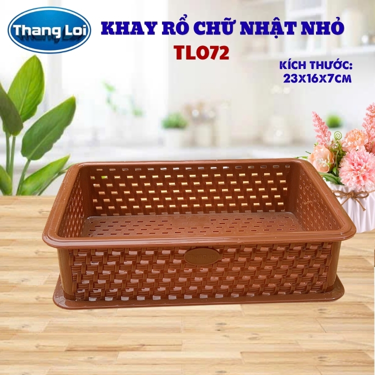 KHAY RỔ CHỮ NHẬT - NHỎ TL072