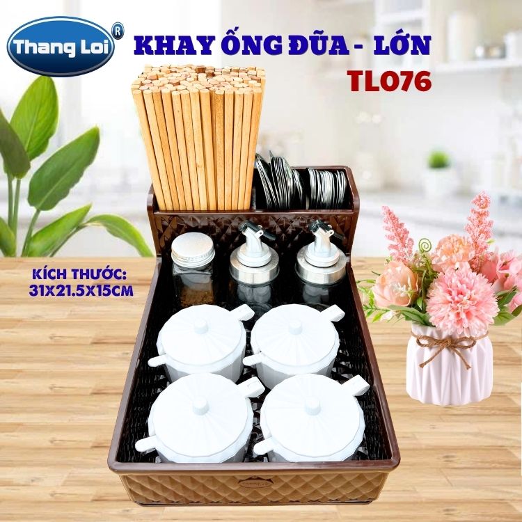 Khay Đựng Đũa Muỗng Nhà Hàng Quán Ăn Kèm Khay Gia Vị Size Lớn TL076