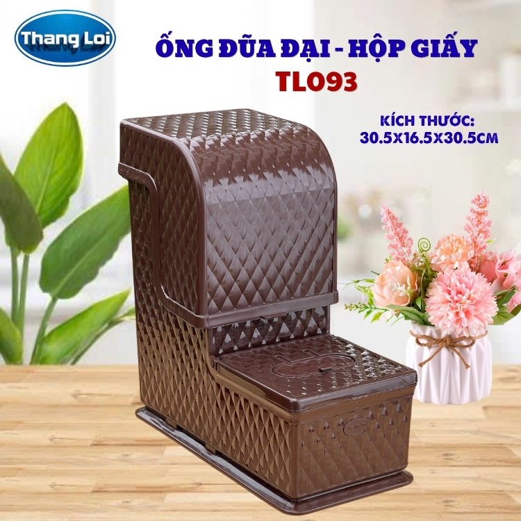 Ống Đũa Đại Kèm Hộp Giấy Ăn Thắng Lợi TL-093 Nhựa Cao Cấp, Hộp Đựng Đũa Có Nắp Để Bàn Ăn