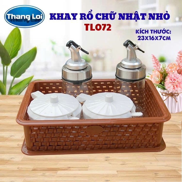 KHAY RỔ CHỮ NHẬT - NHỎ TL072