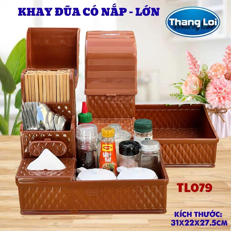 KHAY ĐŨA CÓ NẮP SIZE LỚN TL079