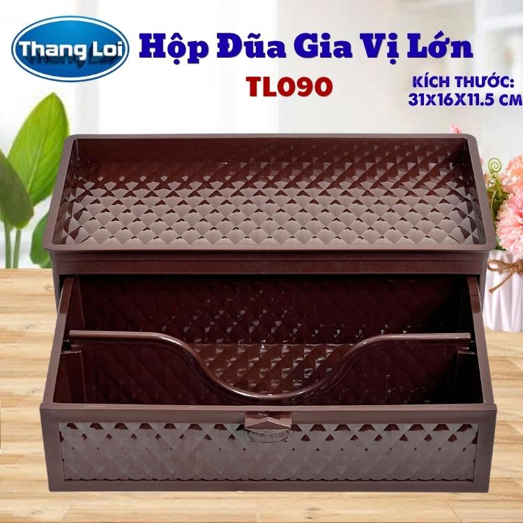 Hộp Đũa Gia Vị Lớn TL-090 Thắng Lợi, Khay Đựng Gia Vị Kèm Ngăn Đựng Đũa Muỗng Cho Nhà Hàng Quán Ăn