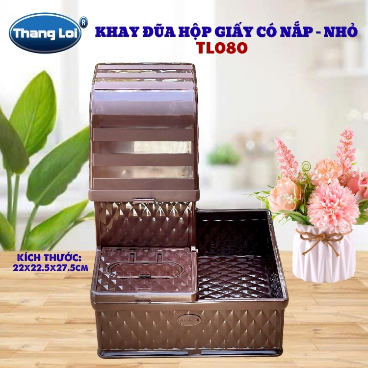 Khay Đựng Đũa Muỗng Nhà Hàng Quán Ăn Có Nắp Chống Bụi Size Nhỏ TL080