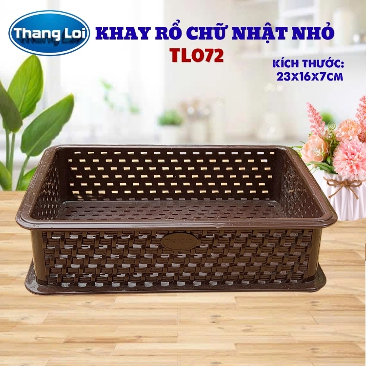KHAY RỔ CHỮ NHẬT - NHỎ TL072