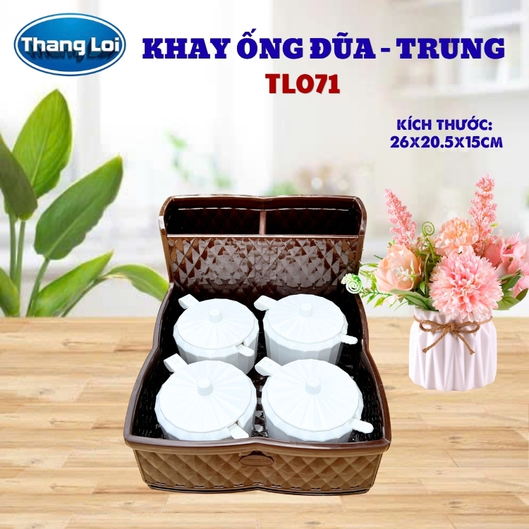 Khay Đựng Đũa Muỗng Nhà Hàng Quán Ăn Kèm Khay Gia Vị Size Trung TL071