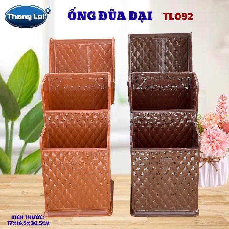 Ống Đũa Đại TL-092 Có Nắp Đậy Thắng Lợi, Kệ Đựng Đũa Muỗng Nĩa Cho Nhà Hàng Quán Ăn Quán Phở
