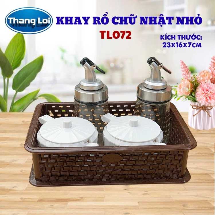 KHAY RỔ CHỮ NHẬT - NHỎ TL072