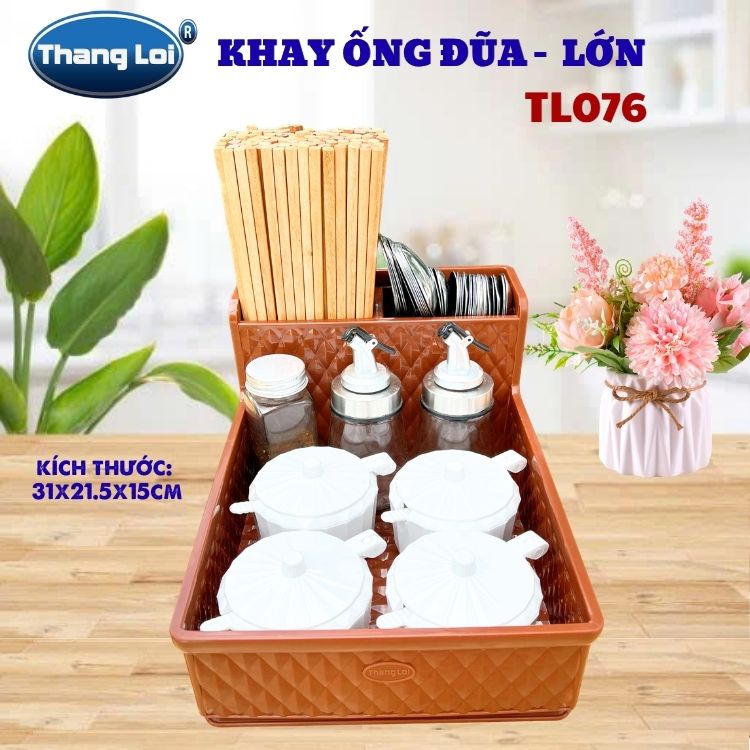 Khay Đựng Đũa Muỗng Nhà Hàng Quán Ăn Kèm Khay Gia Vị Size Lớn TL076