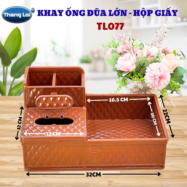 Khay Đựng Đũa Muỗng Nhà Hàng Quán Ăn Kèm Hộp Giấy Và Khay Đựng Gia Vị Size Lớn TL077
