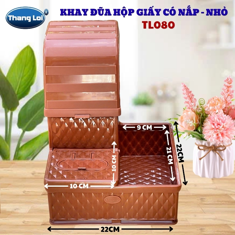 Khay Đựng Đũa Muỗng Nhà Hàng Quán Ăn Có Nắp Chống Bụi Size Nhỏ TL080