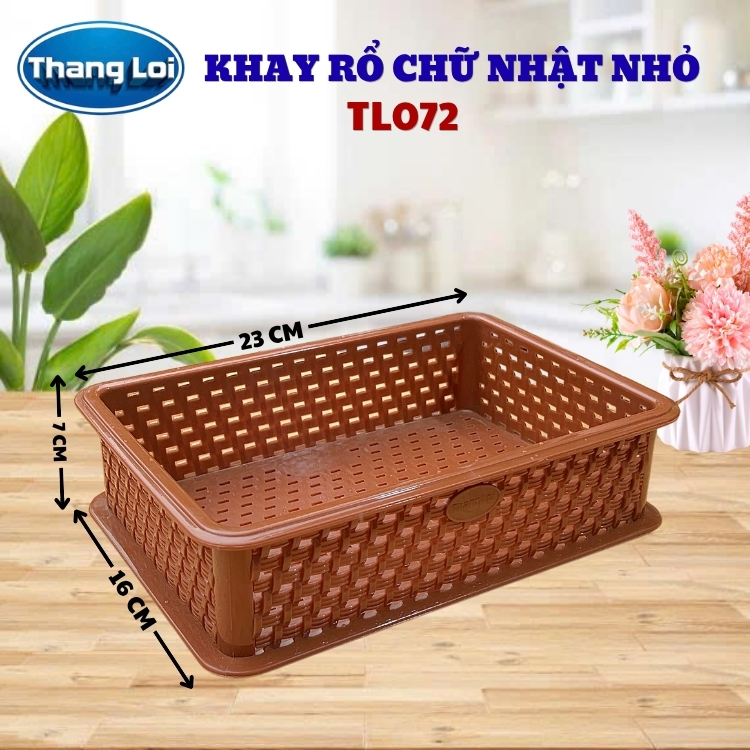 KHAY RỔ CHỮ NHẬT - NHỎ TL072