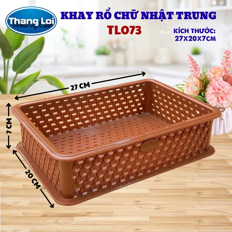 KHAY RỔ CHỮ NHẬT - TRUNG  TL073