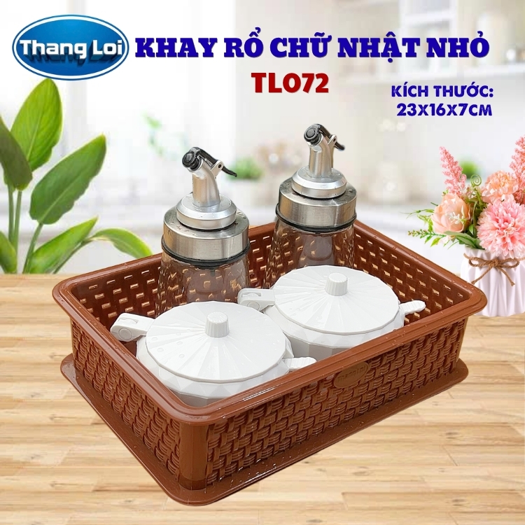 KHAY RỔ CHỮ NHẬT - NHỎ TL072