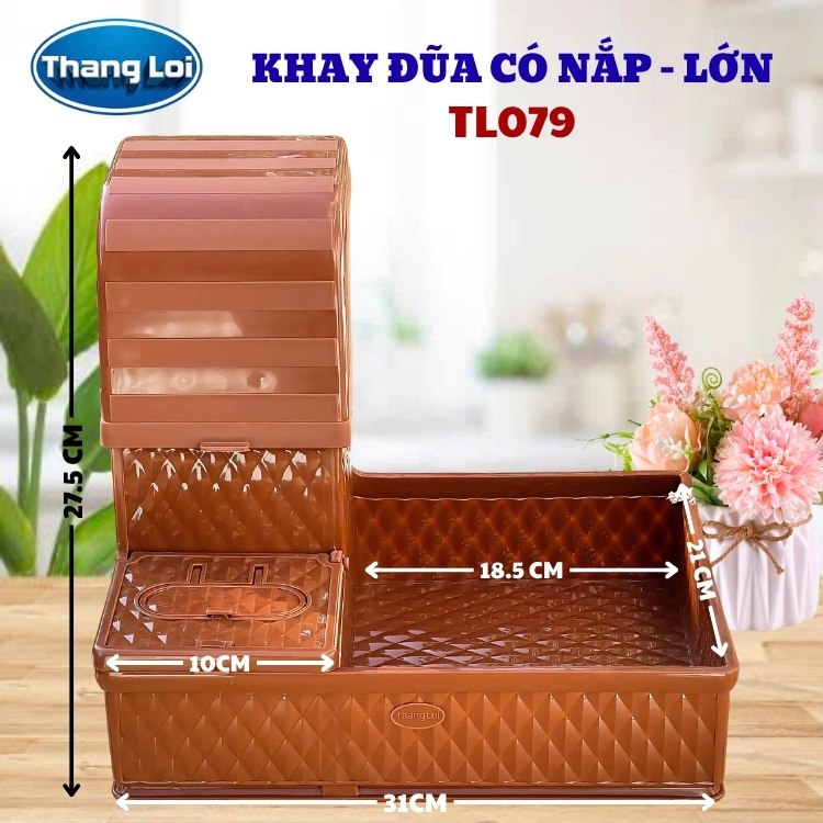 KHAY ĐŨA CÓ NẮP SIZE LỚN TL079