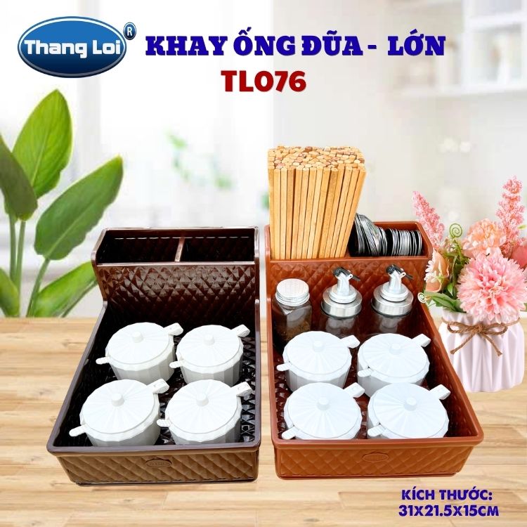 Khay Đựng Đũa Muỗng Nhà Hàng Quán Ăn Kèm Khay Gia Vị Size Lớn TL076