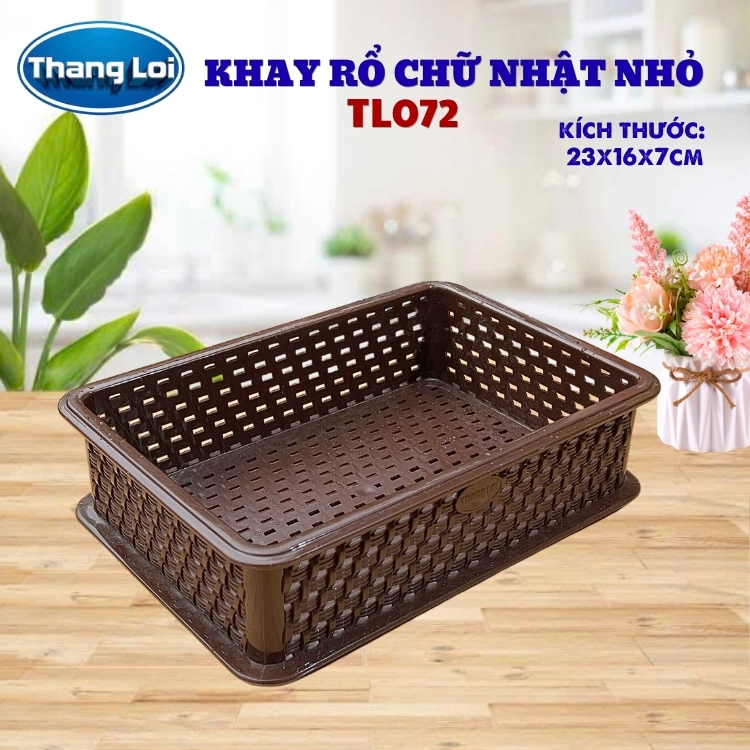 KHAY RỔ CHỮ NHẬT - NHỎ TL072