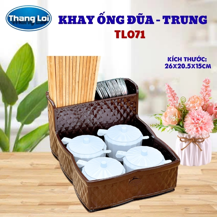 Khay Đựng Đũa Muỗng Nhà Hàng Quán Ăn Kèm Khay Gia Vị Size Trung TL071