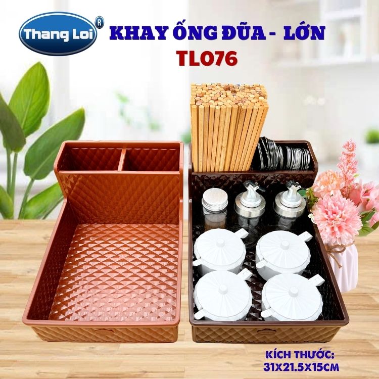 Khay Đựng Đũa Muỗng Nhà Hàng Quán Ăn Kèm Khay Gia Vị Size Lớn TL076