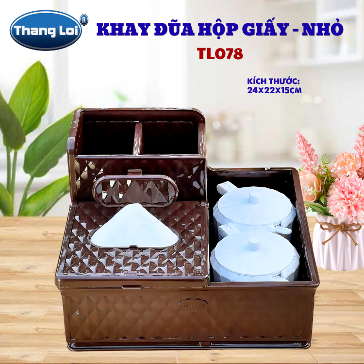 Khay Đựng Đũa Muỗng Nhà Hàng Quán Ăn Kèm Hộp Giấy Và Khay Đựng Gia Vị Size Lớn TL078