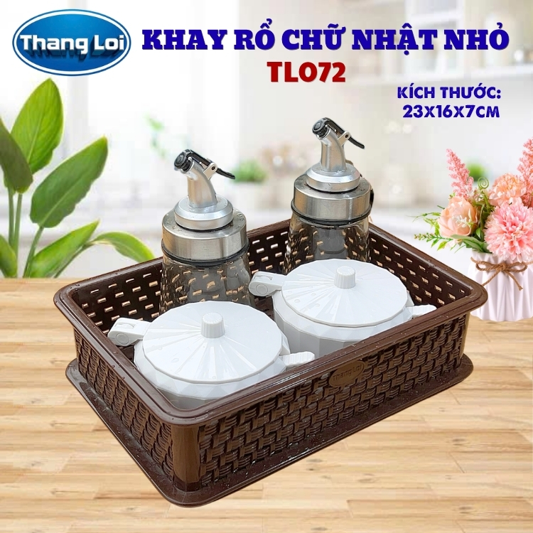 KHAY RỔ CHỮ NHẬT - NHỎ TL072