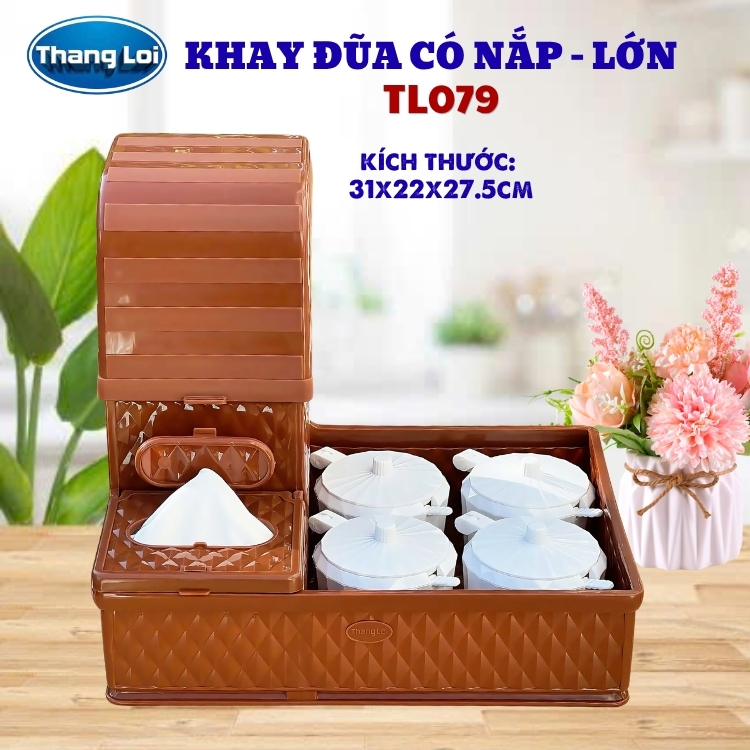 KHAY ĐŨA CÓ NẮP SIZE LỚN TL079